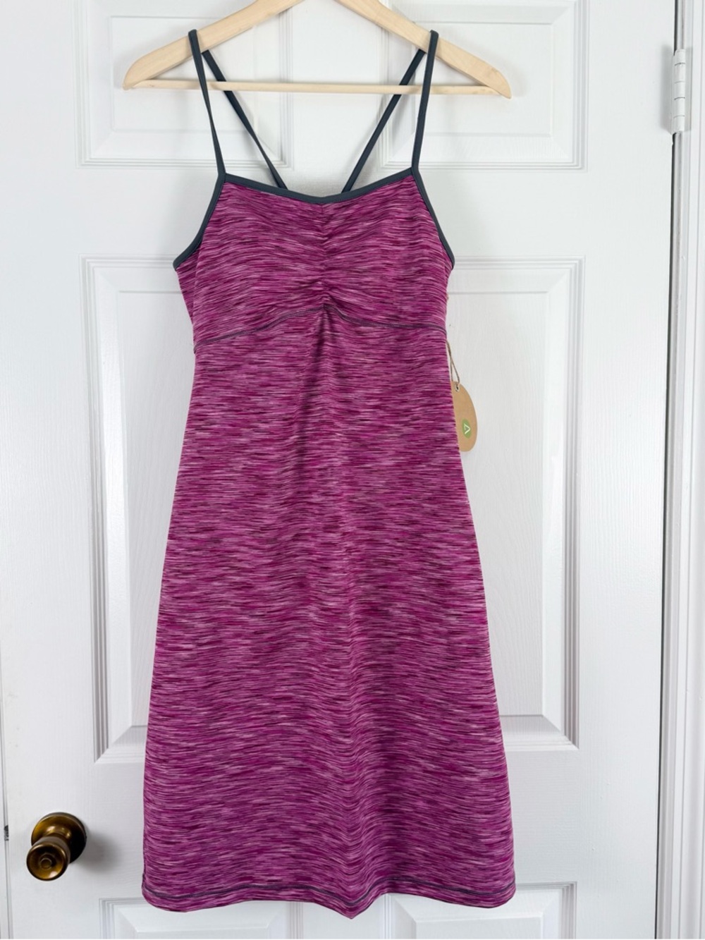 NEW Dakini Heathered Magenta Strappy Sundress Size Large